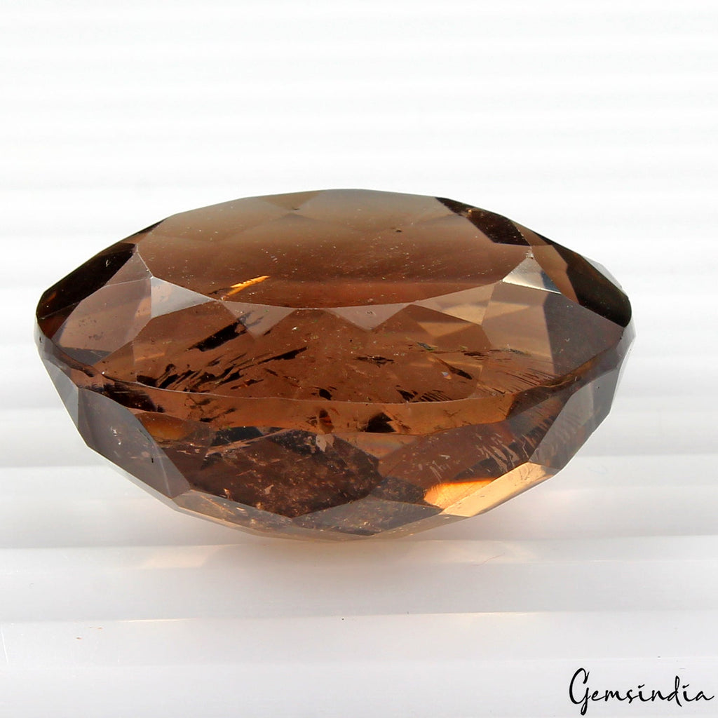 95.80Ct Huge Natural Brown Smoky Quartz Oval Cut Loose Unheated 32x26mm Gemstone