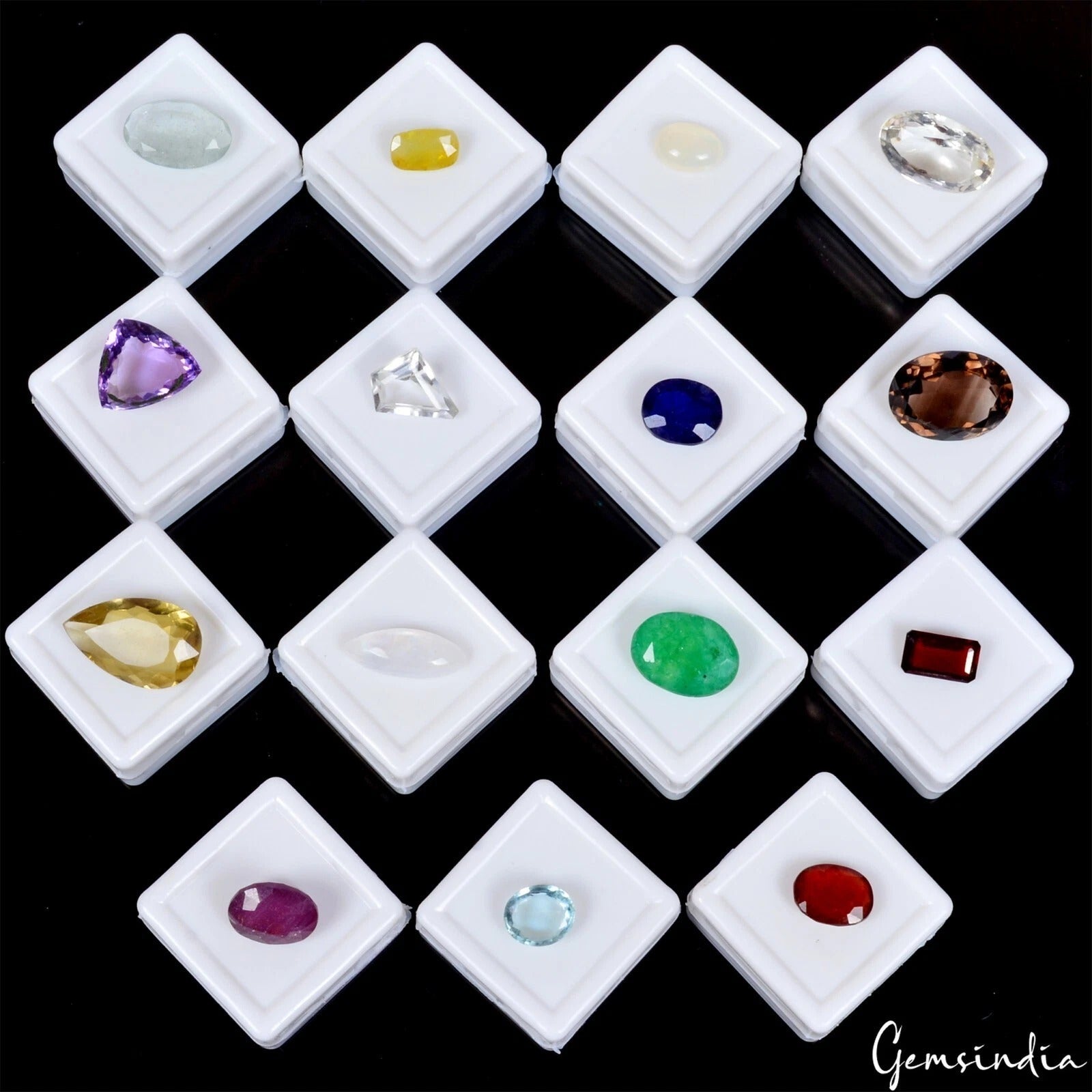 118.10 Cts/15 Pcs Natural Multi Color Mixed Cut Precious Gems Lot For Jewelry
