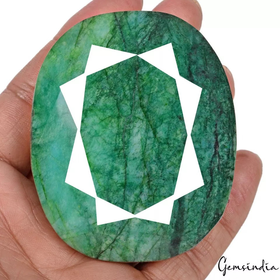 1280 Ct Natural Green Brazilian Emerald Earth Mined Huge Oval Certified Gemstone