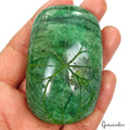 630 Ct Natural Green Brazilian Emerald Oval Cut Earth Mined Carving Loose Gems