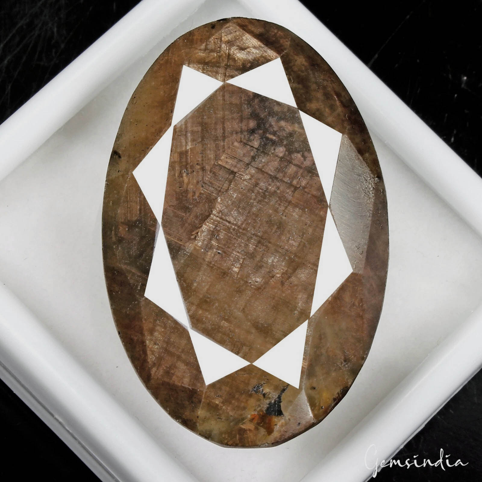 Certified 360 Cts Natural Untreated Brown Sapphire Oval Faceted Loose Huge Gem