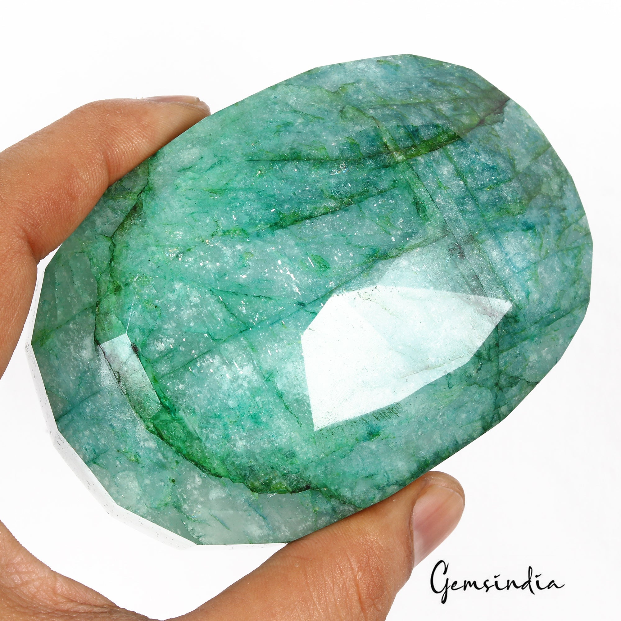 2480 Cts Natural Brazilian Green Emerald Oval Faceted Earth Mined Loose Huge Gem