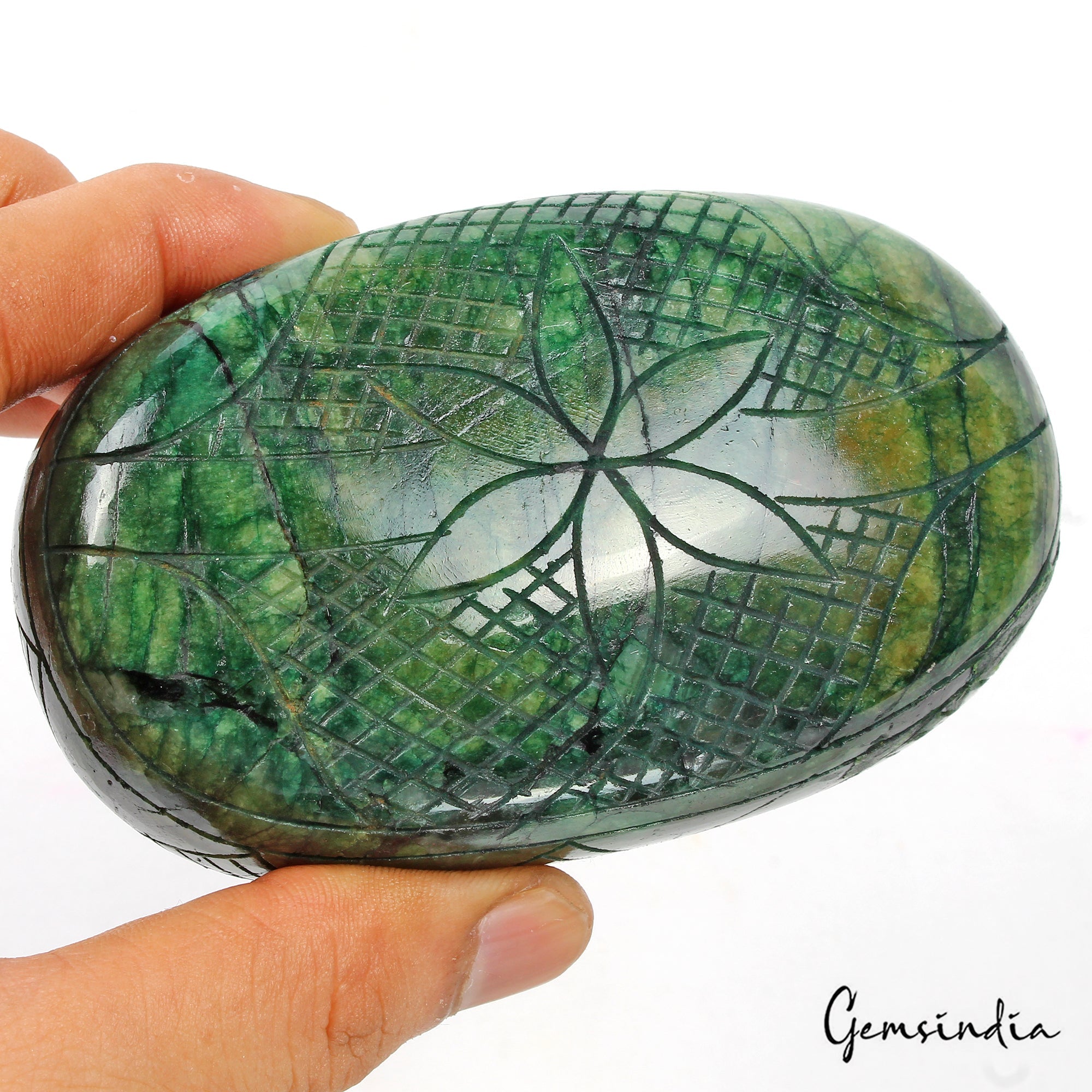 2280 Cts Natural Brazilian Dark Green Emerald Oval Carving Huge Earth Mined Gem