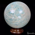 5.5 Inch Blue Amazonite Sphere Sparkling Natural Mineral Crystal Healing Ball
