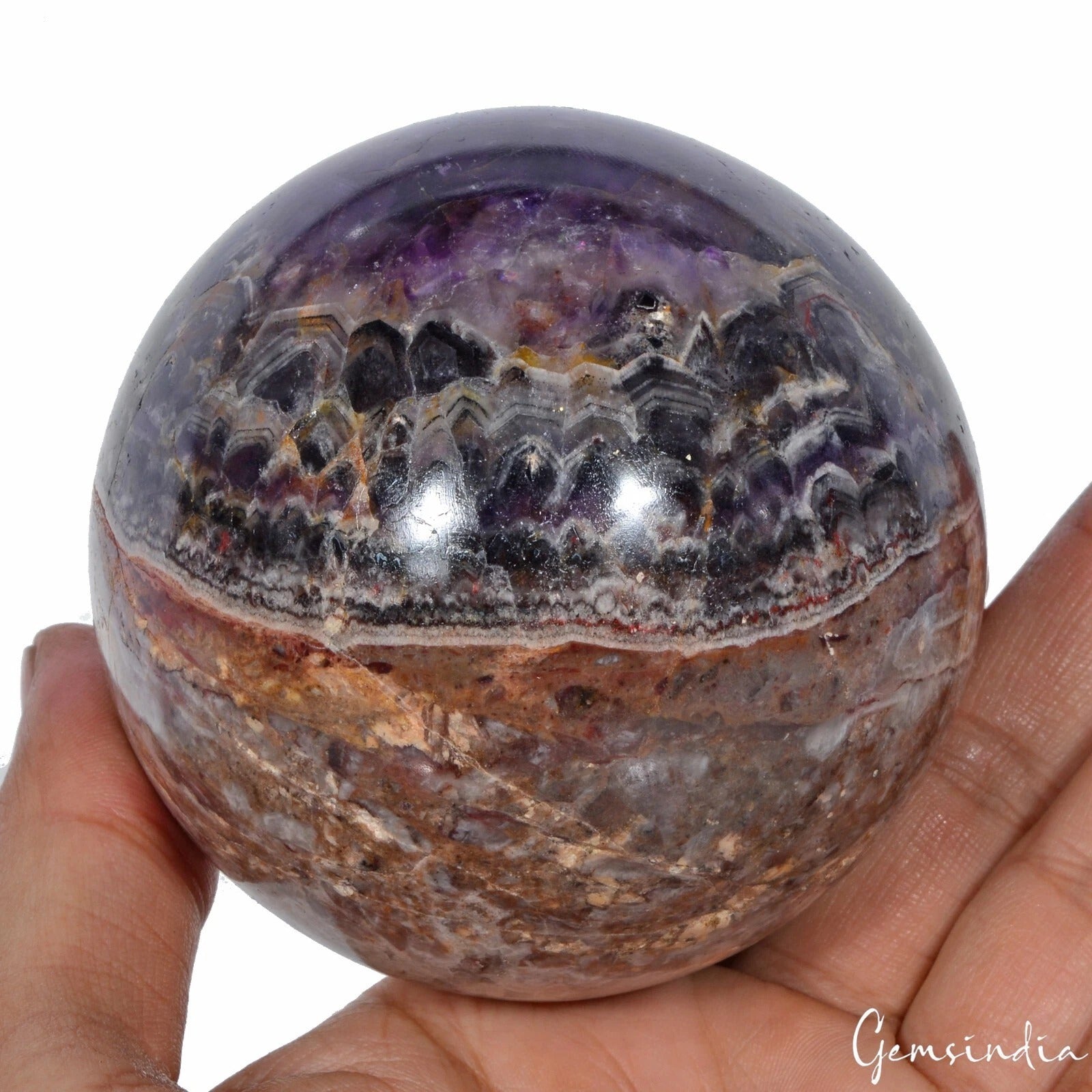 3490 Cts Natural Purple Amethyst Huge Gem Sphere Crystal Healing Minerals 3 Inch