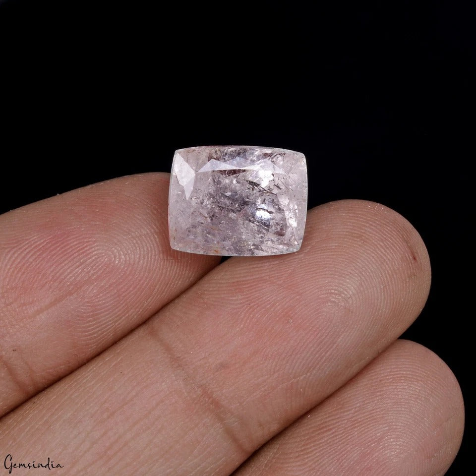 Morganite Loose Gemstone, Untreated, Pink — 13x10x9 mm, 10.10 Ct, Brazil