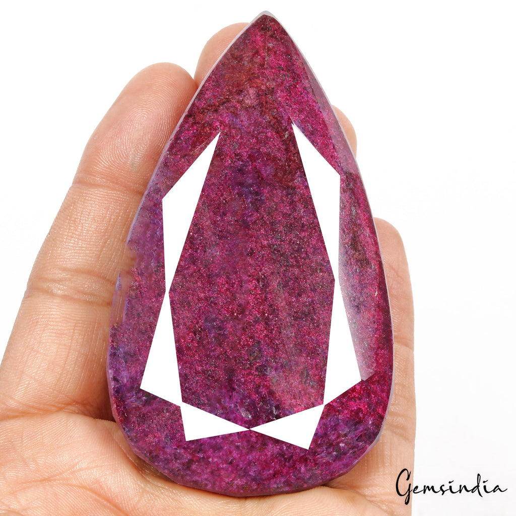 1050 Cts Natural African Red Ruby Pear Faceted Cut Huge Loose Earth Mined Gem