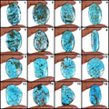 1950 Cts/16 Pcs Natural Blue Spiderweb Turquoise Mix Cab Wholesale Gemstones Lot