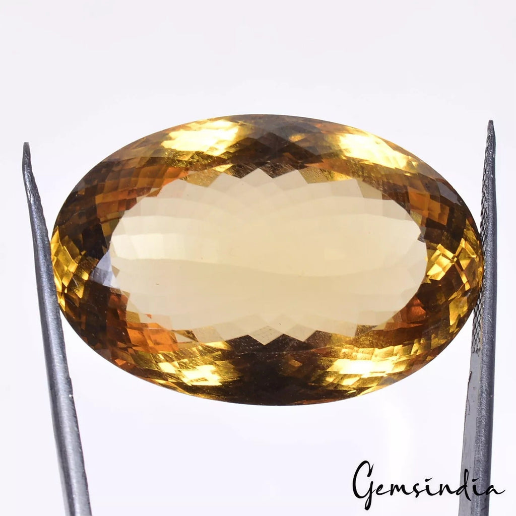 VVS 51.00 Cts Flawless Natural Citrine Oval Faceted Cut Huge Size Loose Gemstone