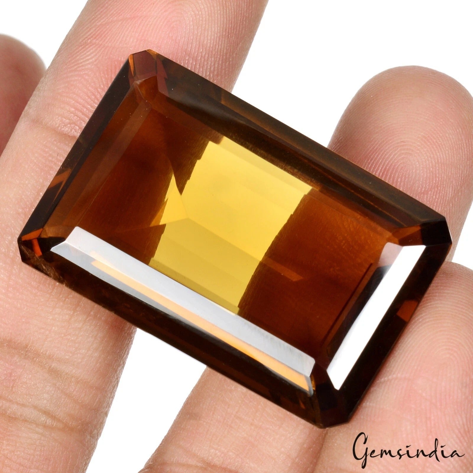 71.80 Ct.Ravishing Color! Natural Gold Yellow Citrine Perfect Shape&Clean Gem