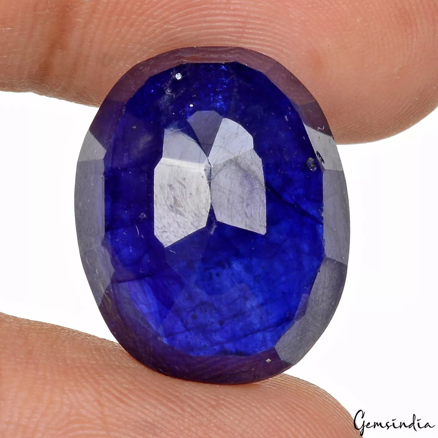 Ceylon Blue Sapphire Loose Gemstone, Heated — 20x16x8mm, 31.50 Ct, Sri Lanka
