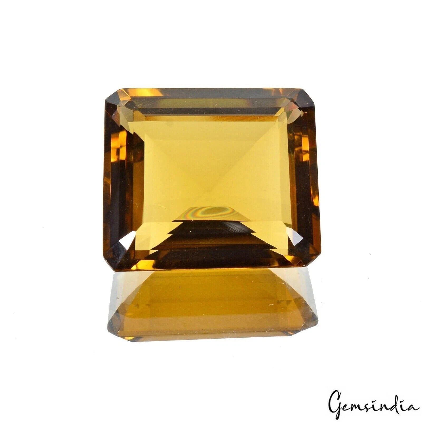 33 Cts Natural Unheated Brazilian Brown Citrine Octagon Cut Loose Gem For Ring