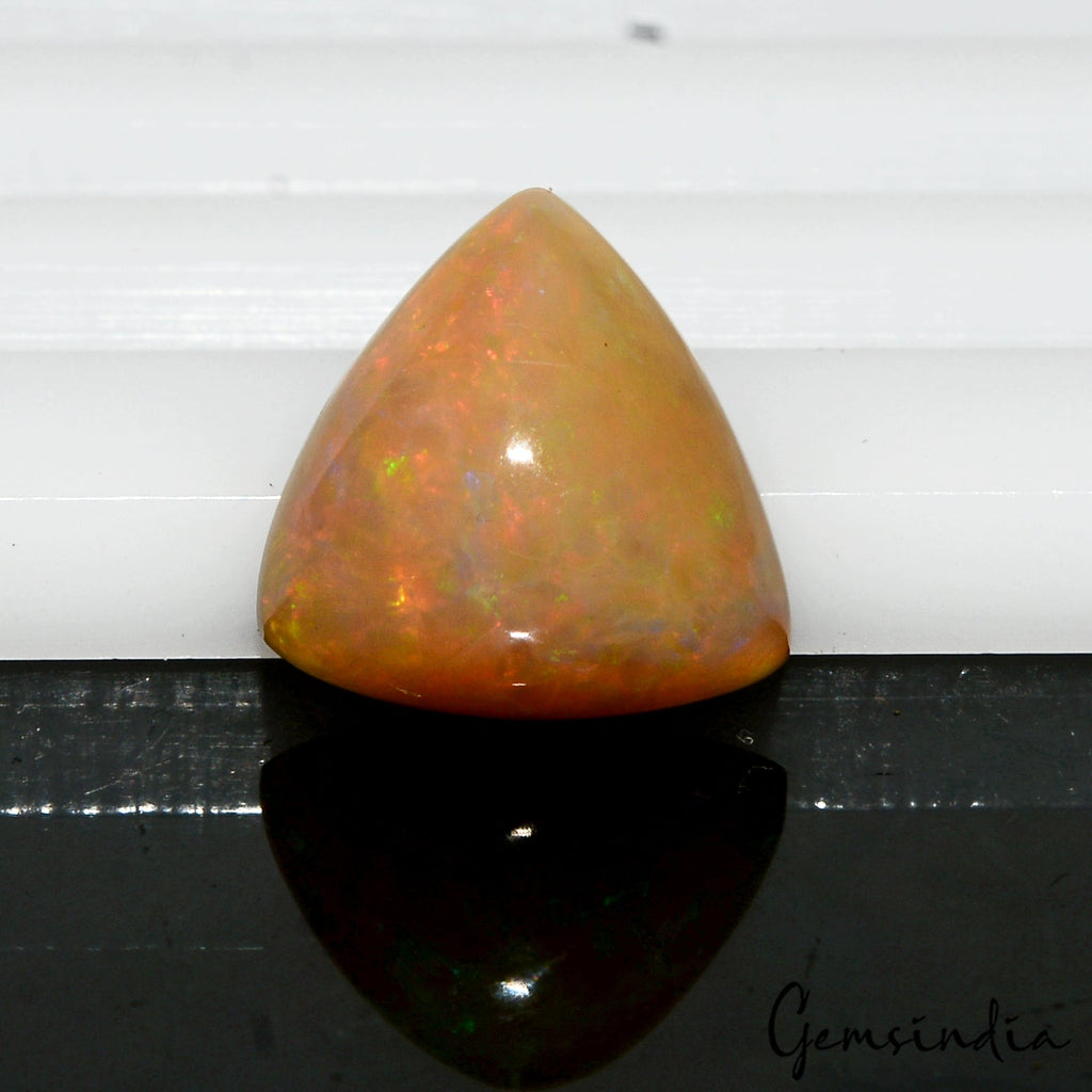 4 Cts Natural Ethiopian Opal 14x12x6mm Trillion Flashy Untreated Loose Gemstone