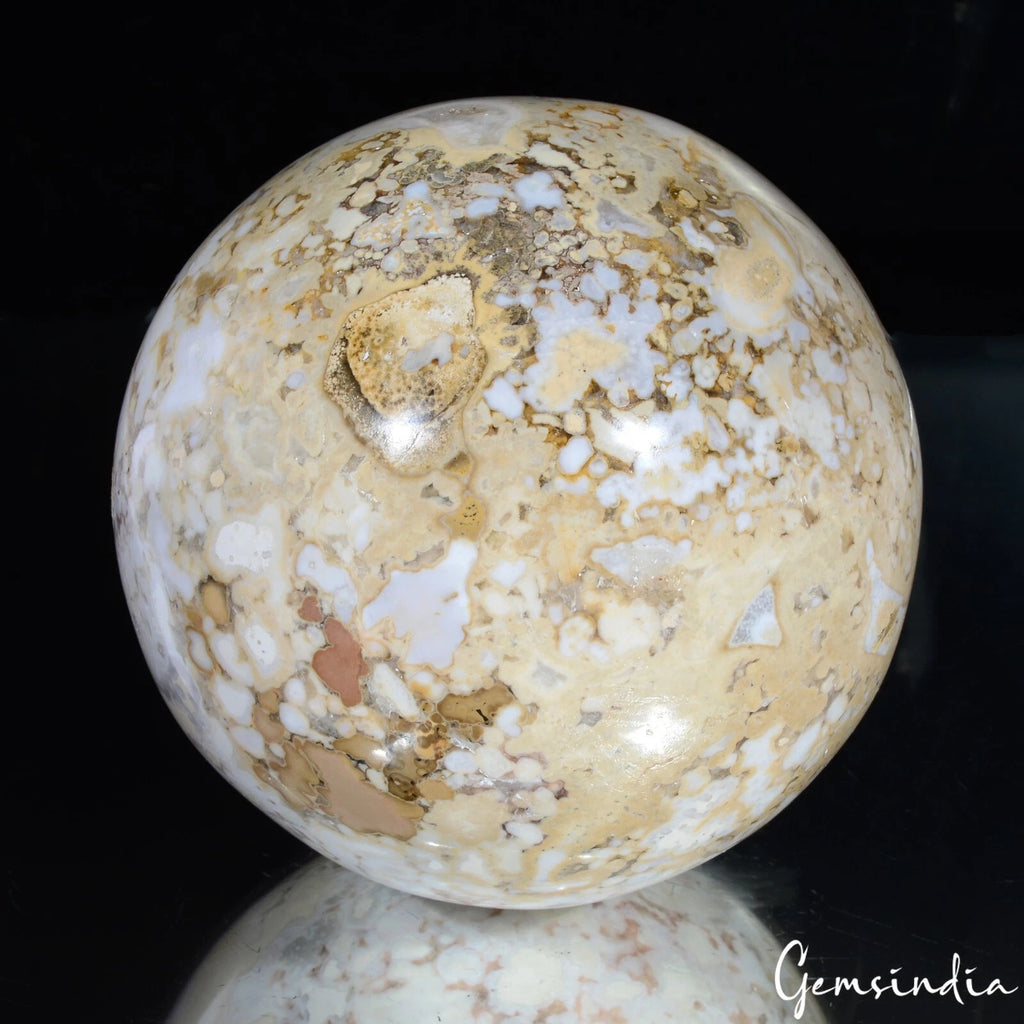 Ocean Jasper Sphere — 3.75 Inch in diameter, 1.3 Kg (6500 Ct), Madagascar