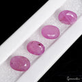 Certified 30.25 Ct/4 Pcs Natural Pink Red Ruby Oval Faceted Gems Lot For Jewelry