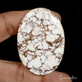 Natural Untreated White Oval Cab Turquoise Pendant Size 160.00 Ct Loose Gemstone