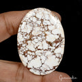 Turquoise Cabochon, Untreated, White — 57 x 41 x 8mm, 160.00 Ct