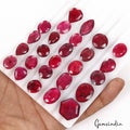 Certified 237 Cts/26 Pcs Natural African Red Ruby Mix Cut Loose Gems For Jewelry