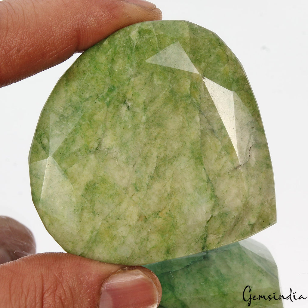 700 Ct Natural Brazilian Green Emerald Pear Faceted Cut Loose Huge Size Gemstone