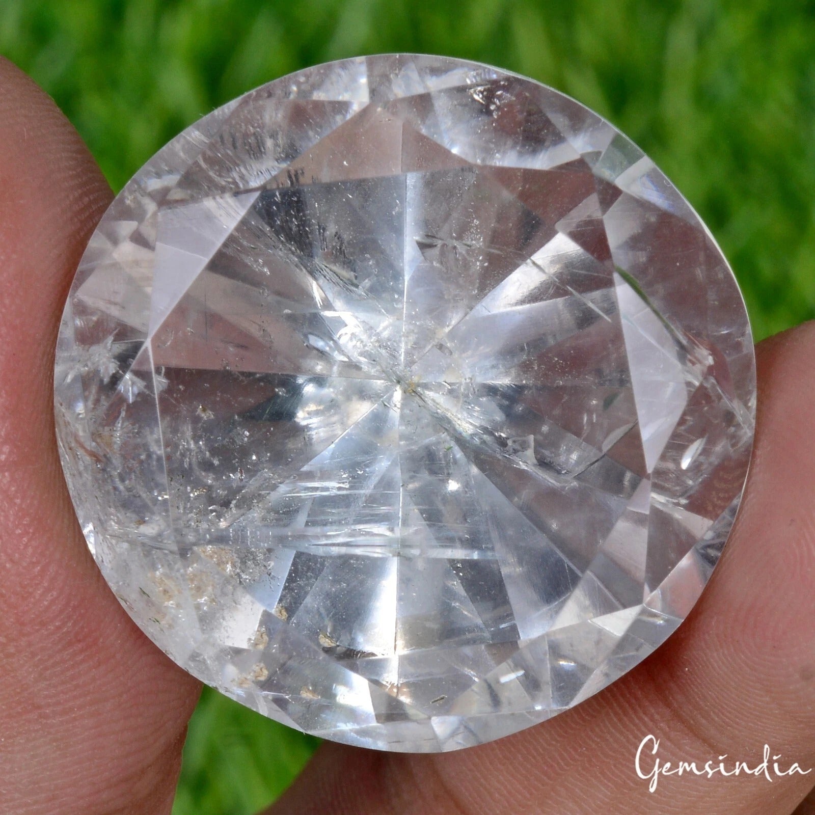 105.20 Ct Natural Untreated White Quartz Crystal Diamond Cut Loose Huge Rare Gem